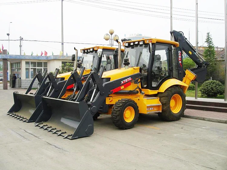 XCMG Официальный 4x4 погрузчик с обратной лопатой XT870 китайский 2 5 тонный мини-экскаватор 1m3 ведро