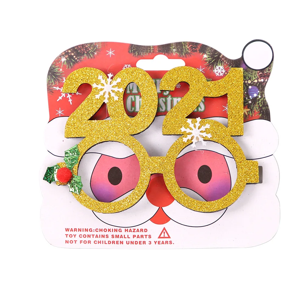 2022 Hot sale christmas santa navidad party glasses  christmas decoration supplies party birthday glasses