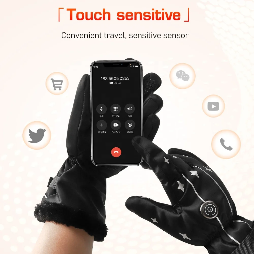 Распродажа зимние ветрозащитные водонепроницаемые уличные лыжные велосипедные перчатки с наилучшим теплым аккумулятором и электрическим подогревом перезаряжаемые