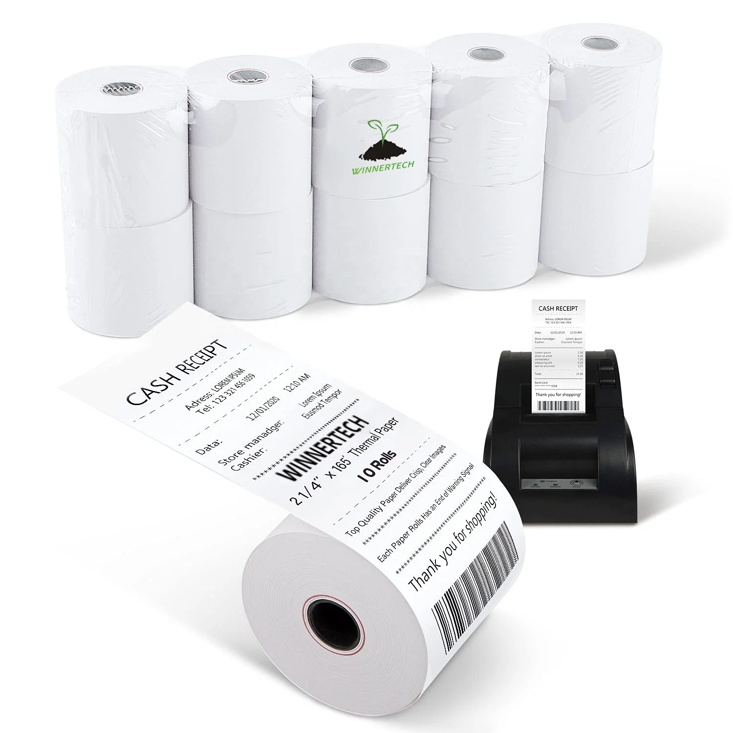 Custom Oem Size Pos Atm 2Inch 1/4 X 50 Thermal Cashier Paper Receipt Small Rolls Paper Spain 50Mm Cash Register Paper