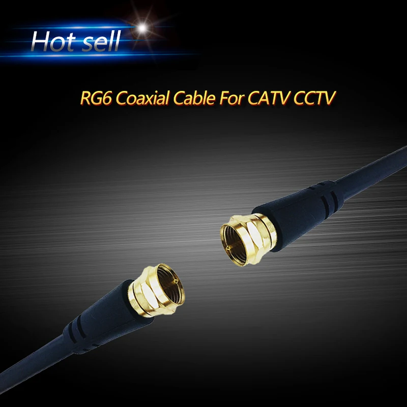 High Quality F Male Connector RG 6 RG59 CCTV Coaxial Audio Cable