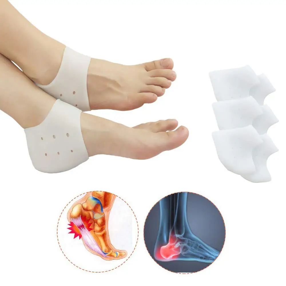 Gel Heel Spurs Cushion Pressure Relief Insole Gel Heel Socks  For Plantar Fasciitis