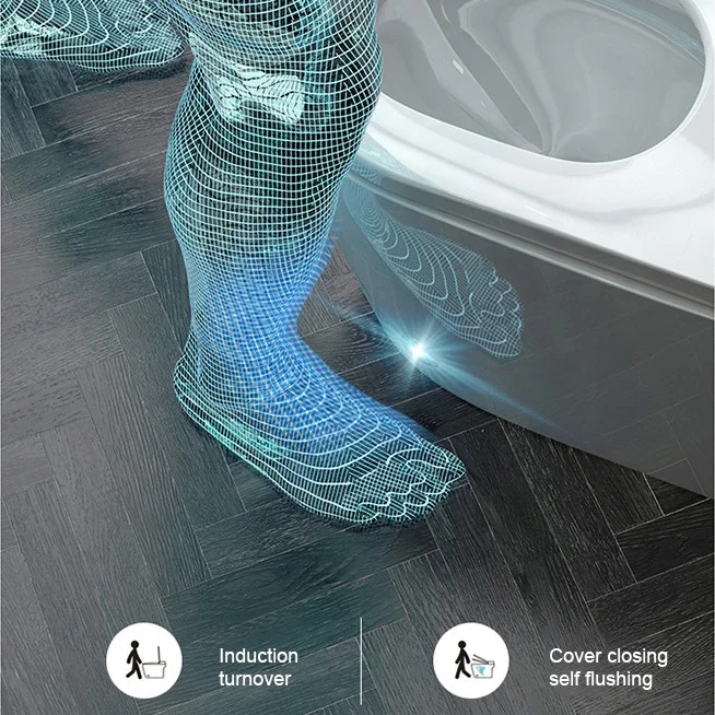 Modern automatic water closet wc luxury gold intelligent toilet bowl floor mounted bathroom smart toilet