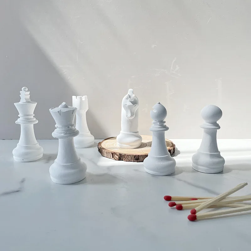 3D Chess Candle Silicone Mold Handmade Aromatherapy Candle Wax Mold Creative Ornament UV Resin Mould DIY Craft Making Home Deco