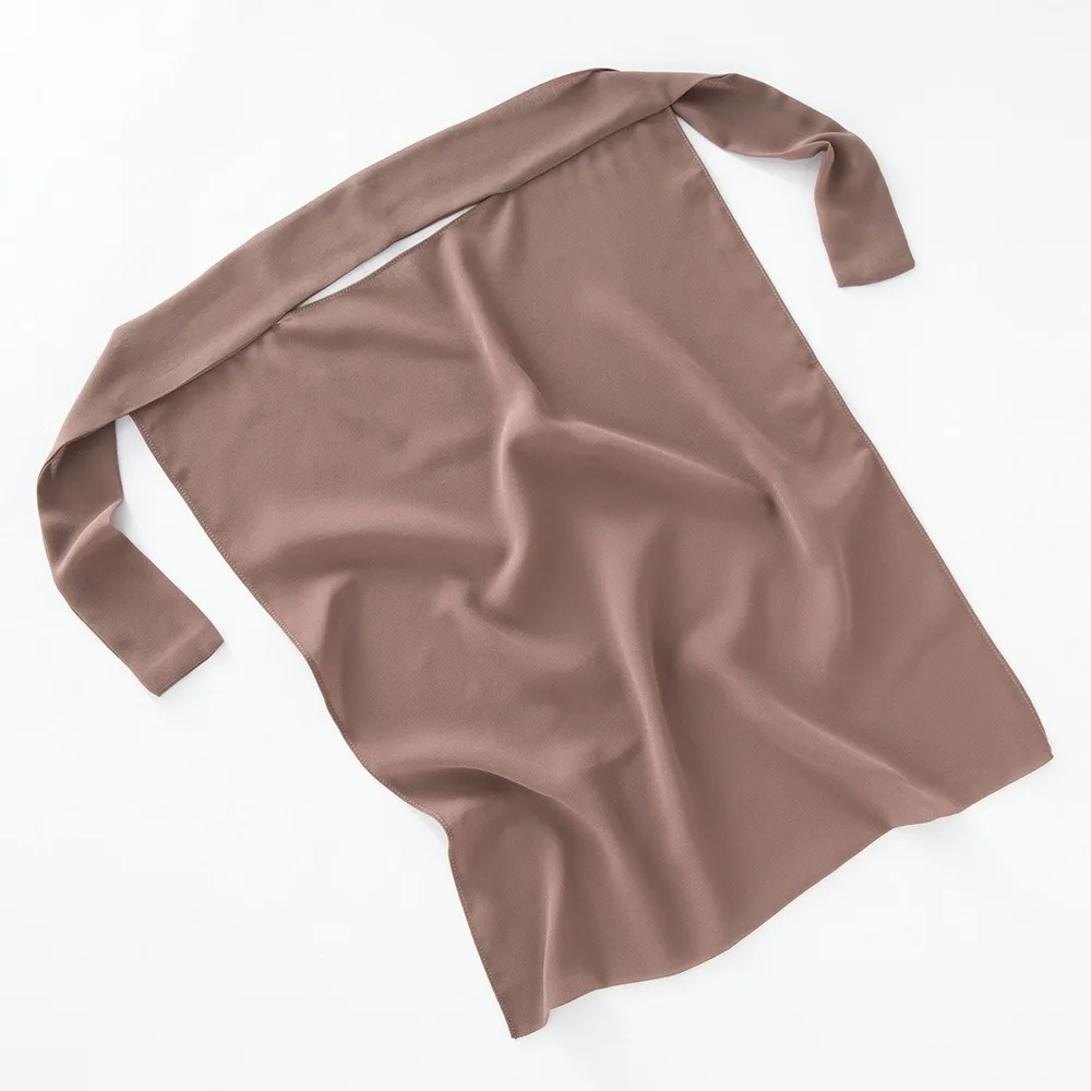 Good Quality Nikabo Lace-Up Headscarf Veil Solid Chiffon Niqab Shawl Long Ethnic Style Islamic Hijab for Muslim Hijab Scarf