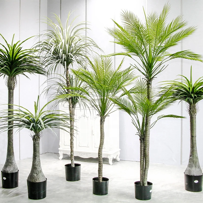 Plastic Artificial Plant  Royal Palm Tree Indoor Plant Decorative Trees Home Decor Hot Sell Bonsai Hot Selling