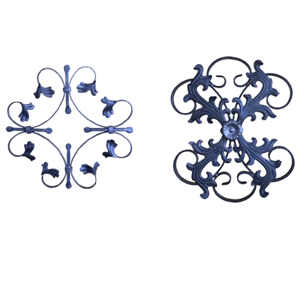Wrought Iron Flower Panels Leaves Outdoor Decorative Iron Flower Accessories Ornamental Panel Cast Iron Ornaments Fittings