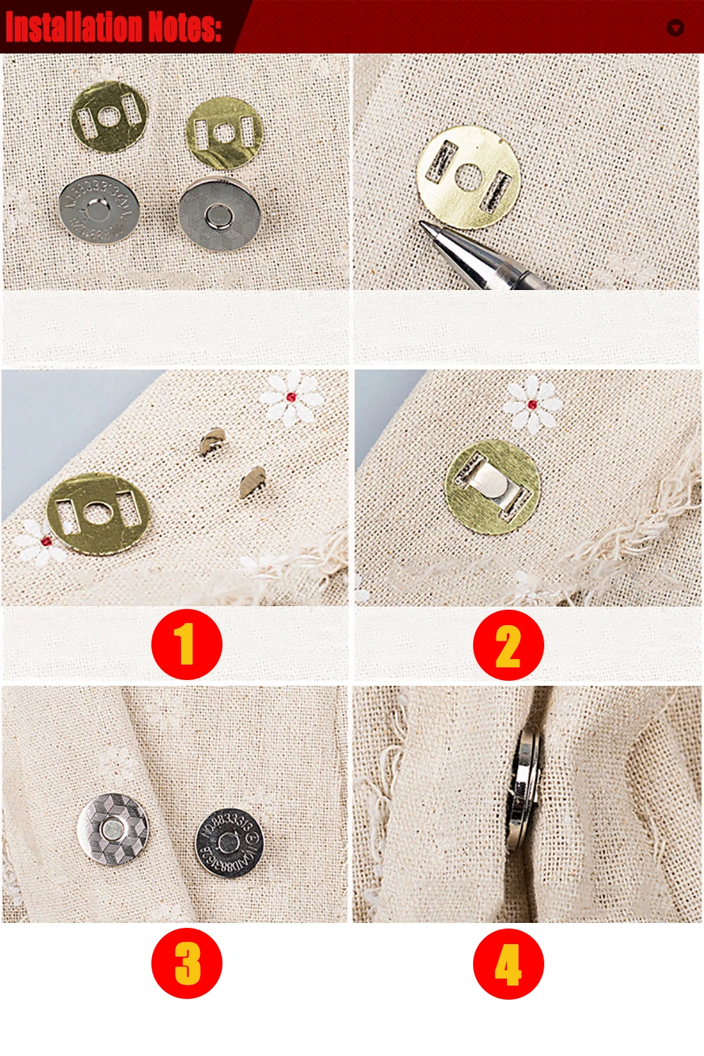 Metal Snap Button Brass Metal Ring Popper Snap Studs Button for Garment Clothes