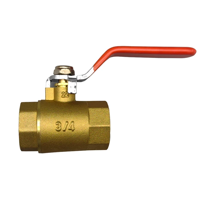Brass Ball Valve 1PC Type  3/4 Inch NPT Standard Port for Water, Oil, and Gas (3/4 Inch Ball Valve)