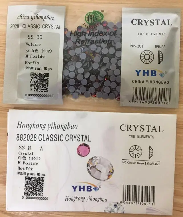  2020 YHB Заводские камни кристально прозрачные стразы горячей фиксации с плоской задней стороной стеклянные из