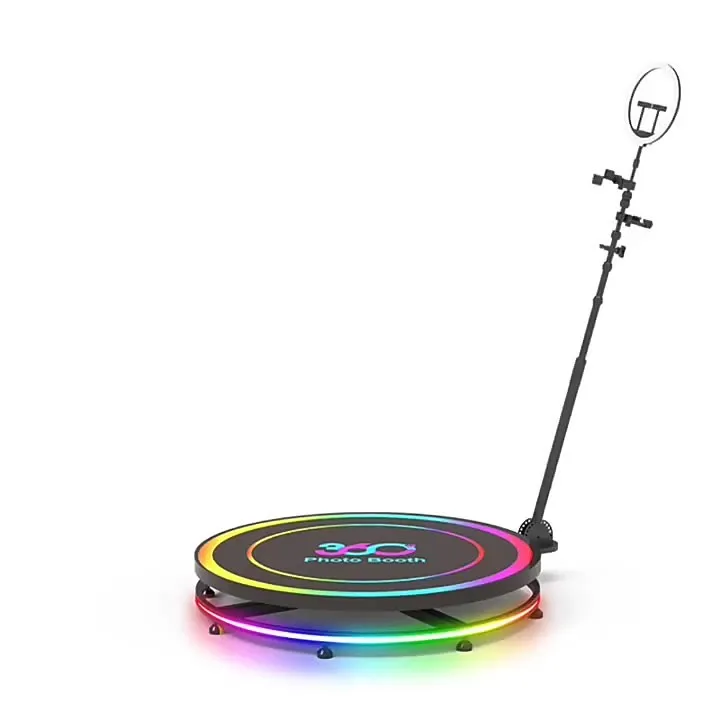 Intelligent Automatic Rotating Video Spin Machine Camera 360 Photo Booth glass Dance Floor Party Disco Night Club