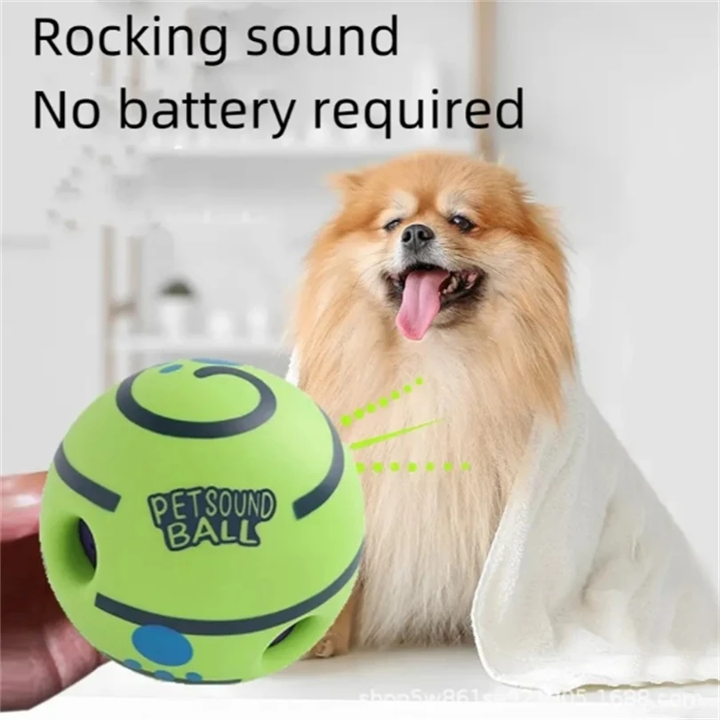 Shake Make Fun Giggle Sound Training Teeth Cleaning Herding Balls Indoor Outdoor Safe Dog Gifts Chewing Wobble Dog Toys Bal