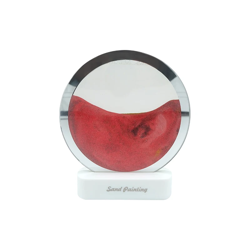 3D Dynamic Moving Sand Picture Lamp LED Light Hourglass Quicksand Painting Table Lamp Flowing Sand Art Decorative Lighting