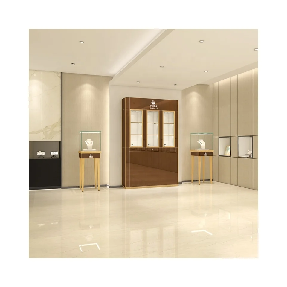 wholesale glass aluminum fits trays kiosk wall tempered mobile jewelry counter display showcase