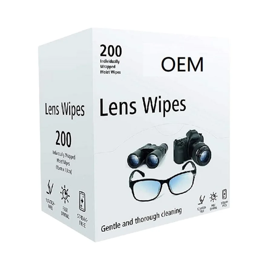 Factory Price Disposable Eletronic Equipment Screen Wipes Individually Wrapped Small Lens Wipes for Glasses