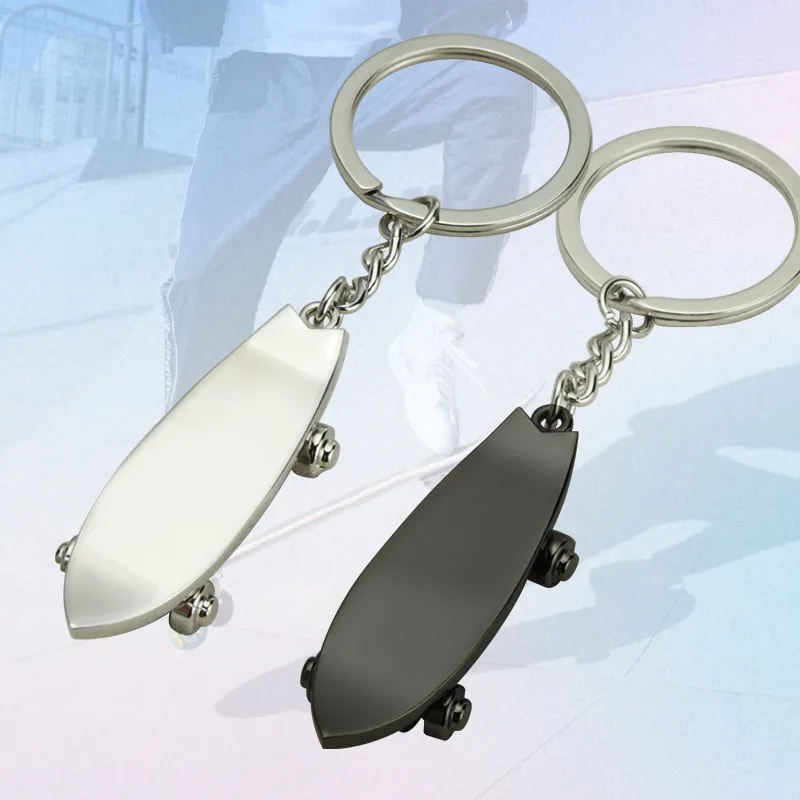 Keychain custom creative mini metal scooter Keychain pendant can be printed with LOGO lettering.