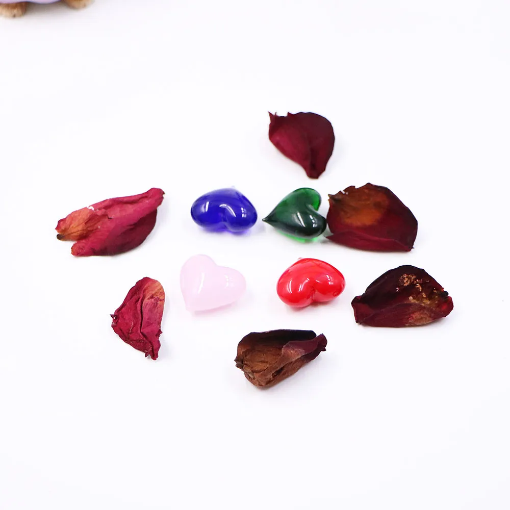 Hot Sell Custom 25mm Red  Murano Glass Heart Design Ornament Valentine Holiday