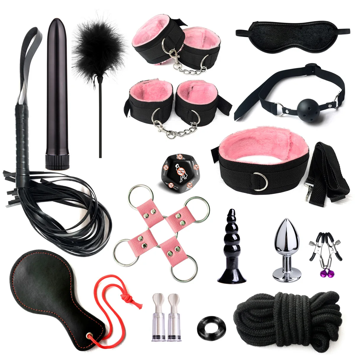wholesale 35 pcs per set saxy toys china bondage leather sm set wrist and ankle cuffs set bondage