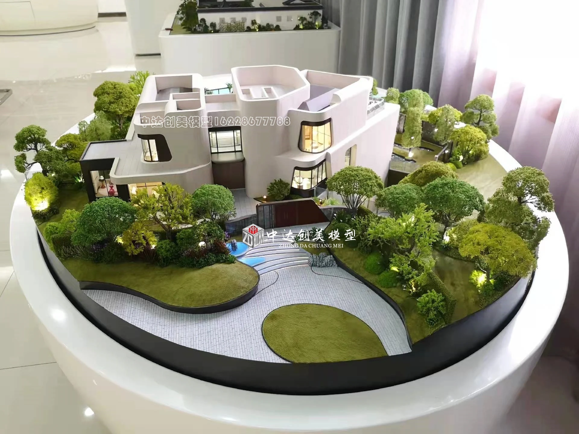 Architectural scale model for exhibition Architectural Miniature Model Interior Building Model Miniature Trees