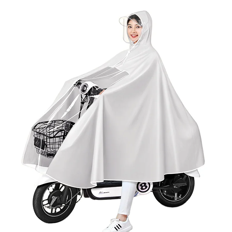 Cycling  Bike Raincoat Rain Cape Poncho Hooded Rain Coat Mobility Scooter Cover Lightweight Compact Reusable