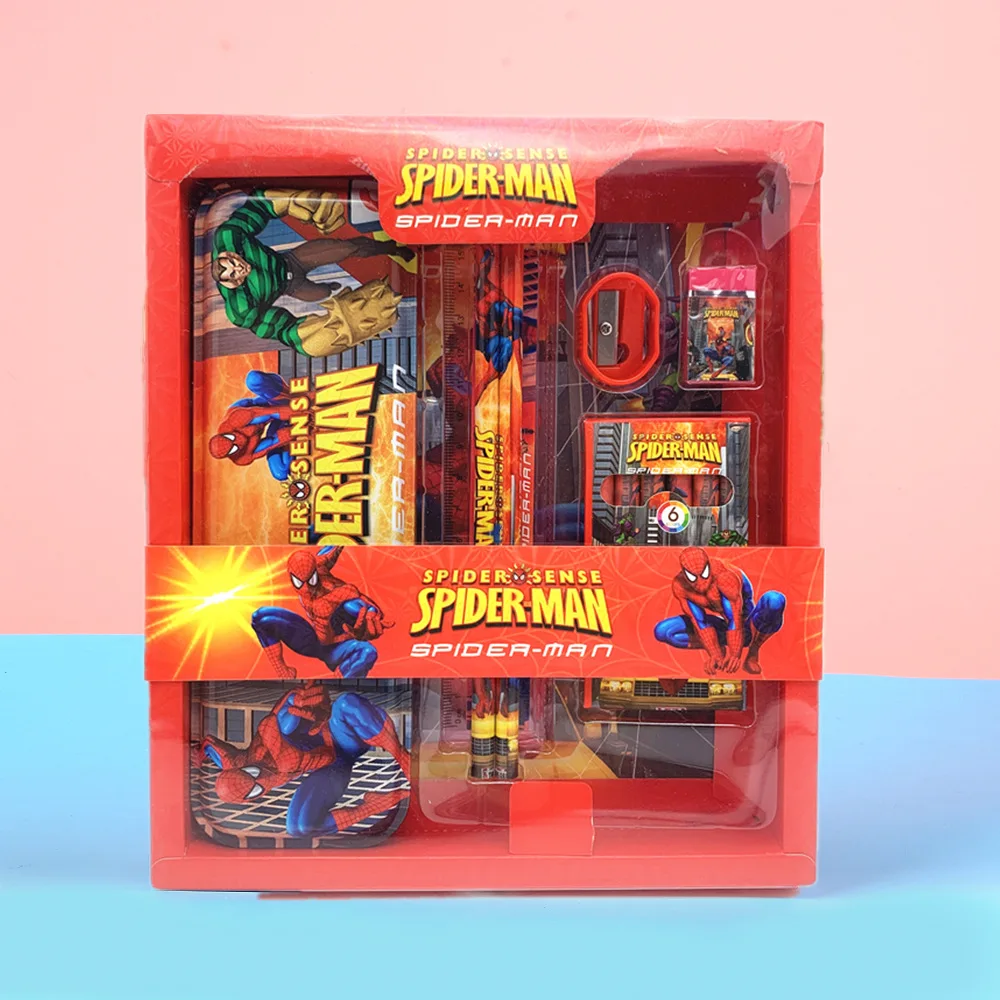 Stationery Supplies School Accessories Spiderman Stationery Set Kids  with Pencil Box for Boys