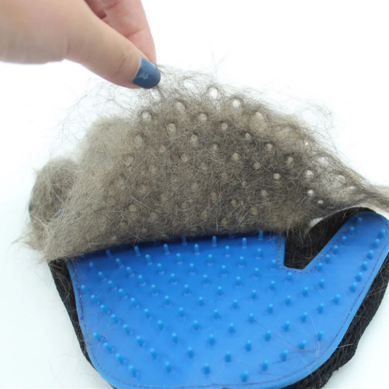 delomo pet grooming gloves Cat Gloves Pet Dog Brush Pet Double Sided Gloves Comb Cleaning Grooming Cat