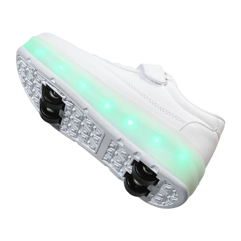 Simple Skates Walking Retractable Flashing Skating Led Lighting Sneakers Heelys Four Wheel Roller Skate Shoes with Led Light
