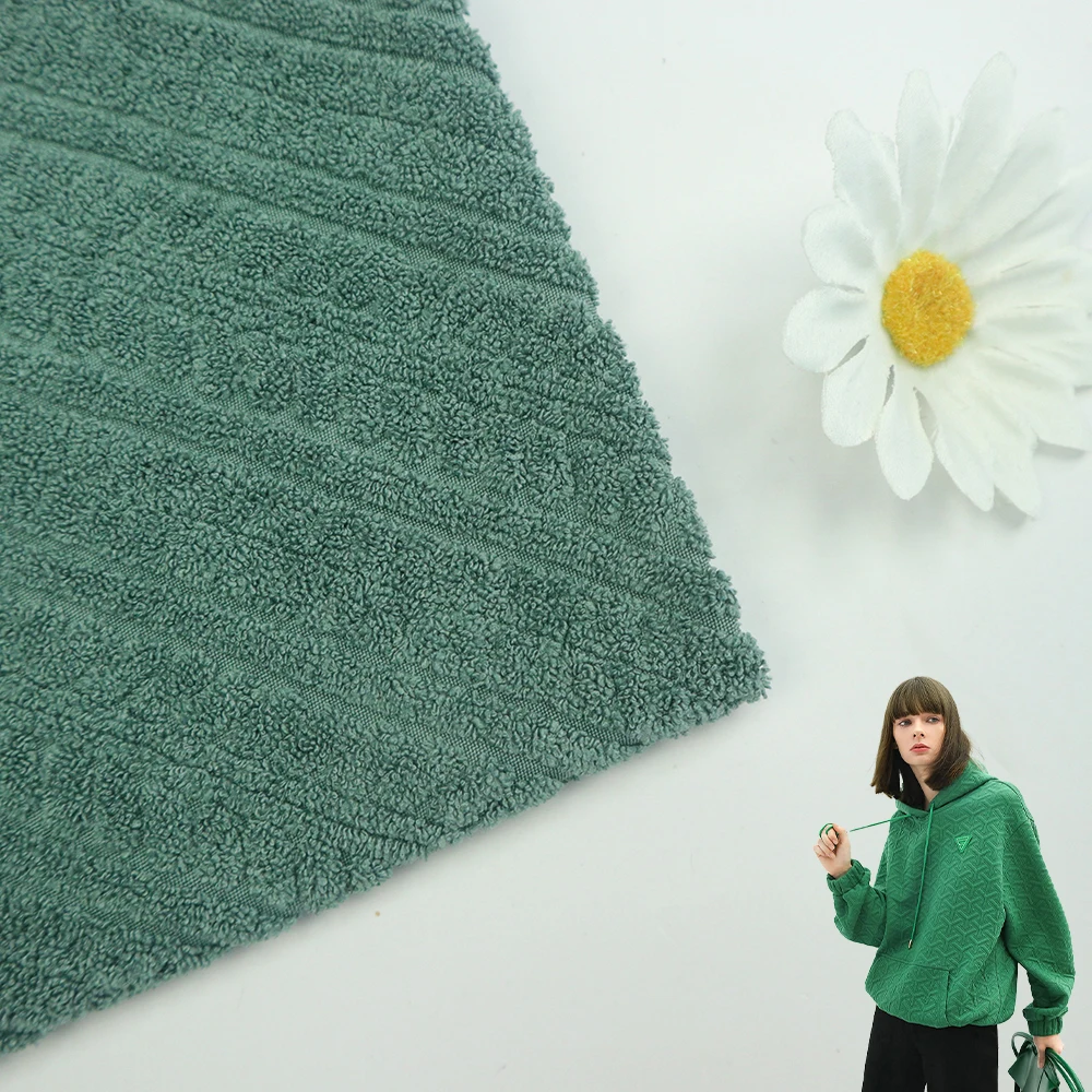 Eco-friendly Fabric Supplier Towelling Cloth Jacquard Towel Cloth Home Clothes Bathrobe Bath Towel Terry Fabrics for Clothing
