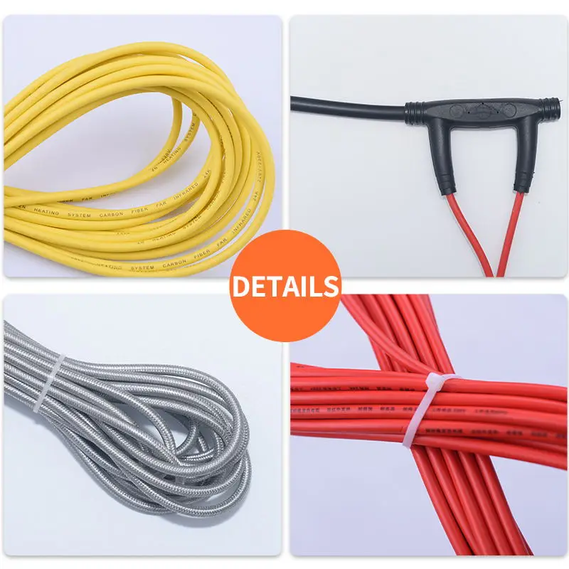 Infrared carbon fiber heating cable for under floor heating