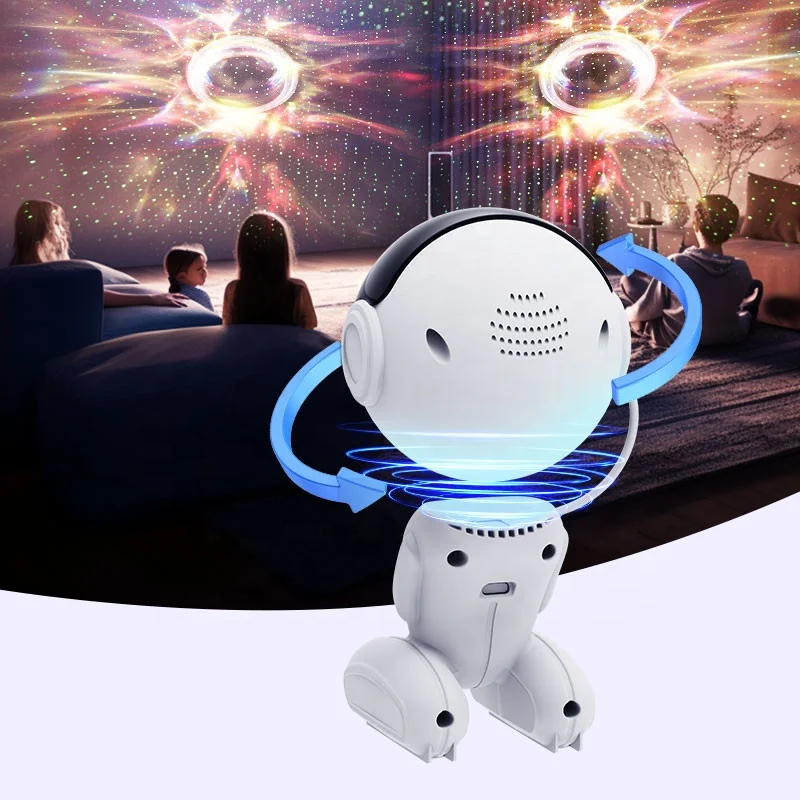 Lonvel Star Dream Robot Projector LED Laser Light Mini Robot Lamp 360 Degree Night Light Starry Sky Projection LED Table Lamp