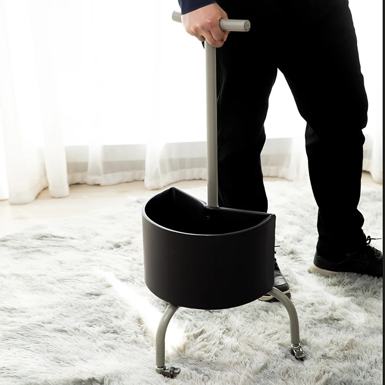 
Elderly Aid Standing Assist Portable Metal Walking Stick With Storage Handbag 