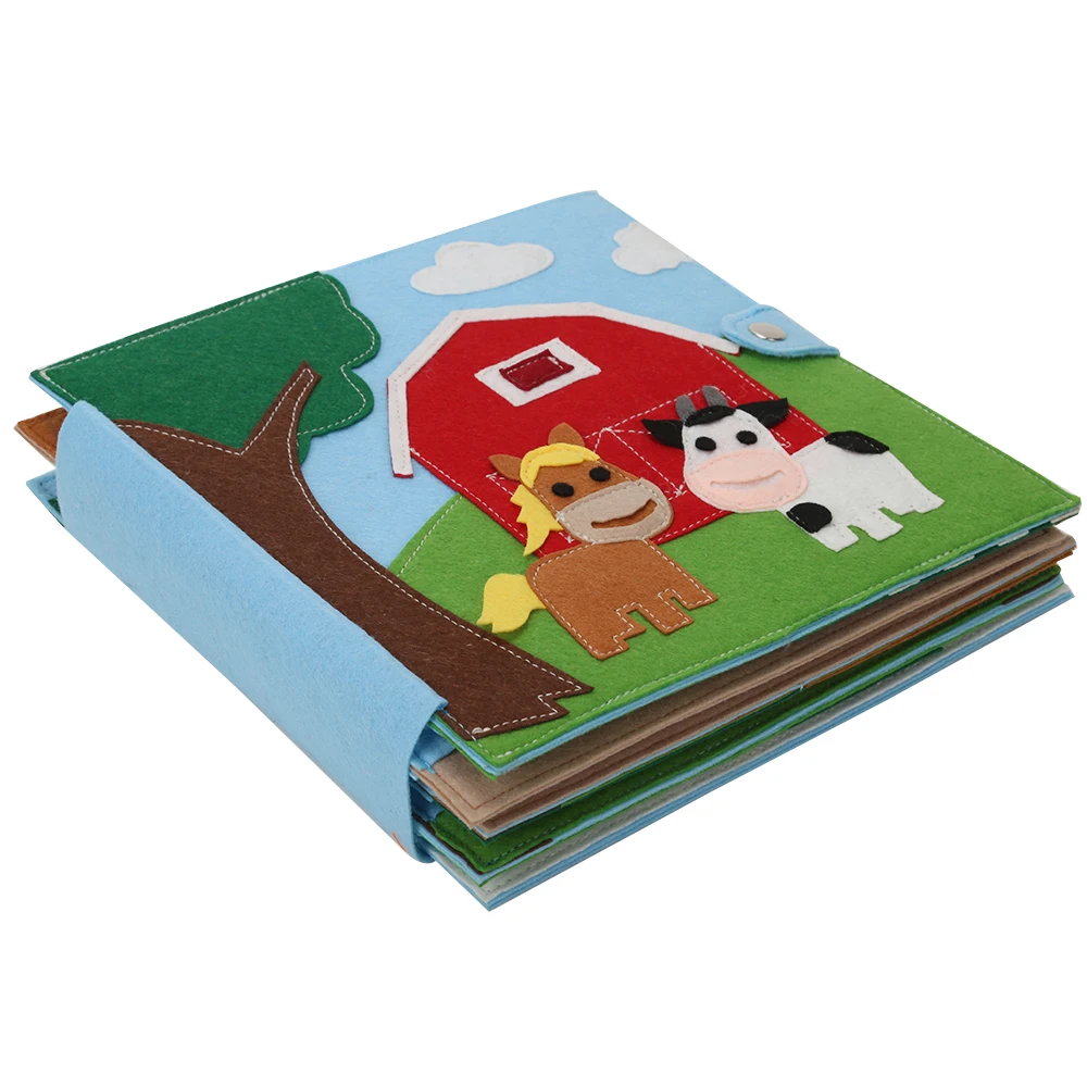 Montessori Busy Book Toys Game book doctor rabbit farm education busy book busy board learning toys