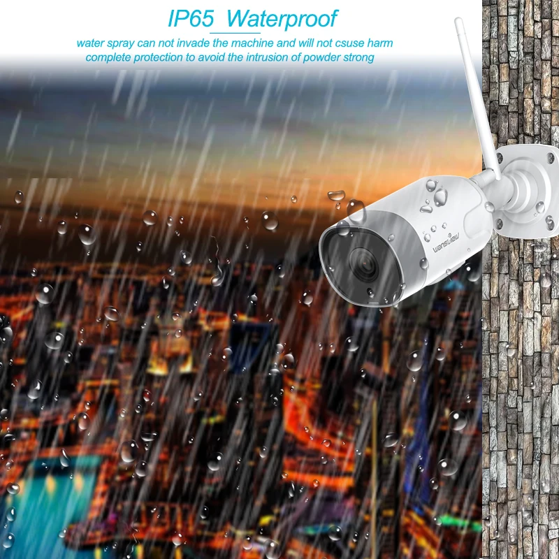  Наружная беспроводная IP-камера AJCLOUD 2MP 1080P IP66 камера видеонаблюдения с датчиком движения и