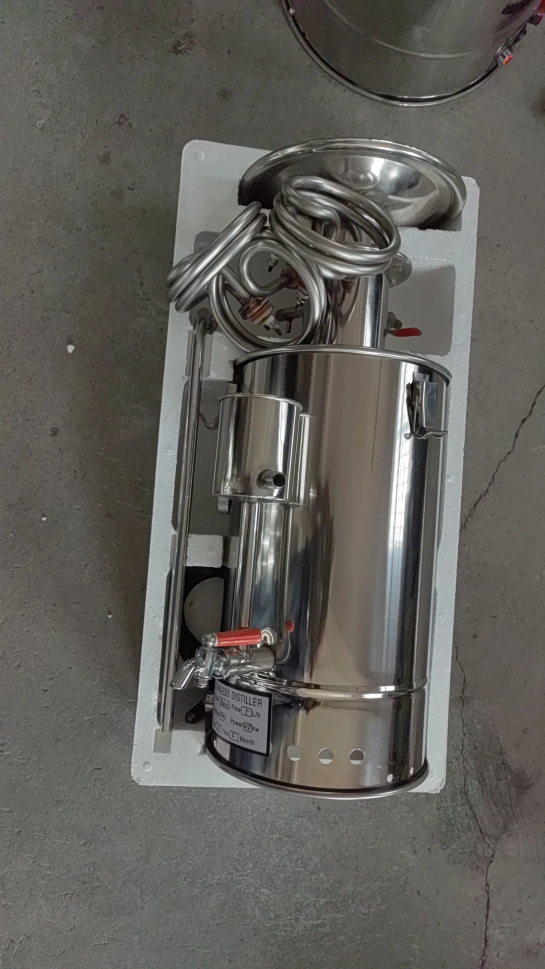 HouYuan 5L/H Water Distiller Stainless Steel Laboratory Distillation Unit