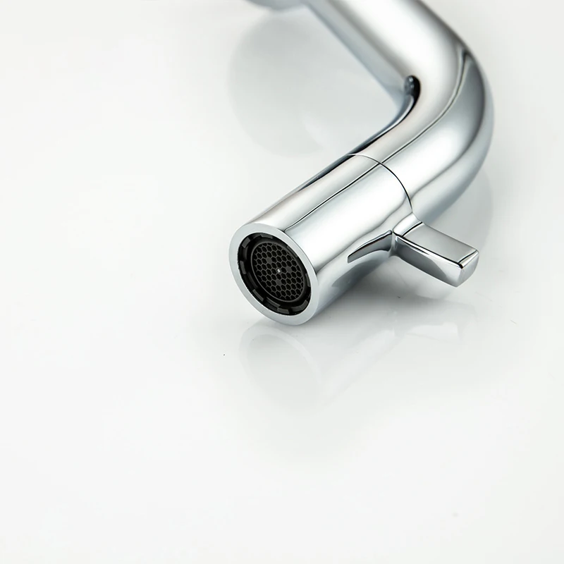 Single Basin Wall-Mounted Vessel Faucet Cold Tap Brass Water Faucet for Bathroom Sink Modern Design Stylish Brass Material