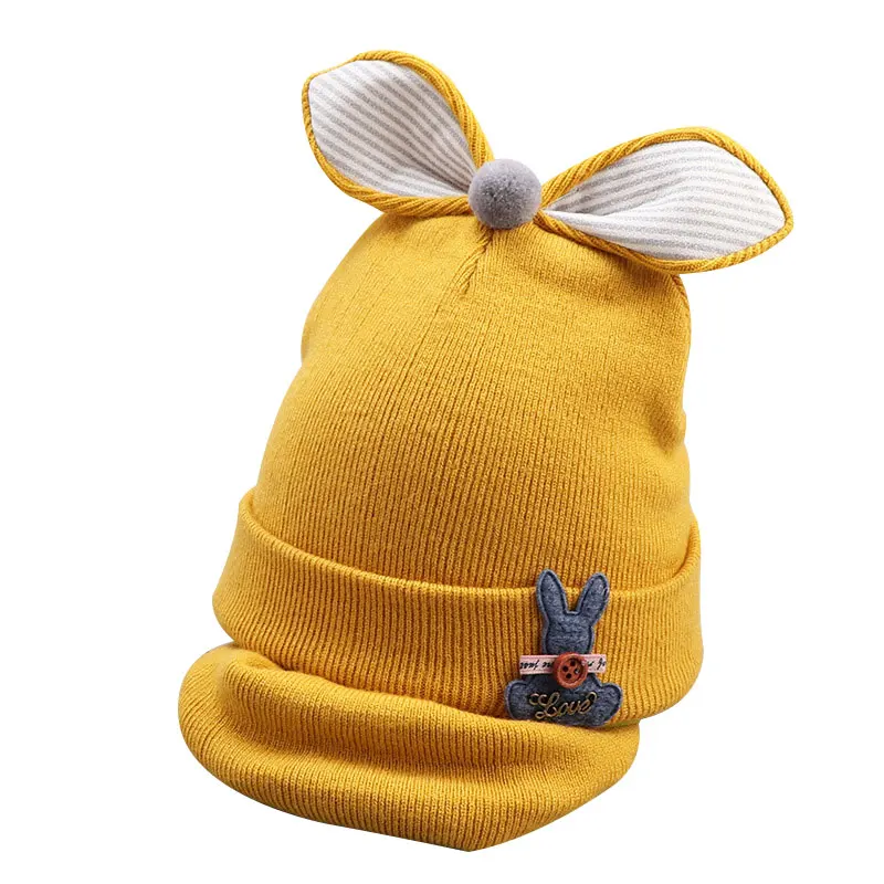 Rabbit Ears Beanie For Kids Baby Hat Scarf Set