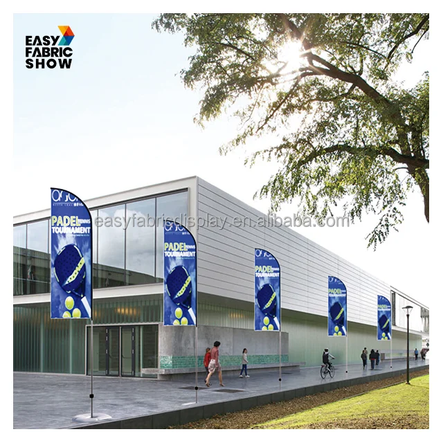 Flexible Big Wind Stand Beach Flag Teardrop Feather Banner Flutter Blade Beach Flag Flag Banner Display