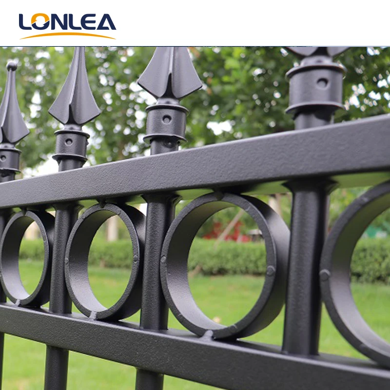 China Hot Sale Black Garden Fence Aluminum Fence Panels