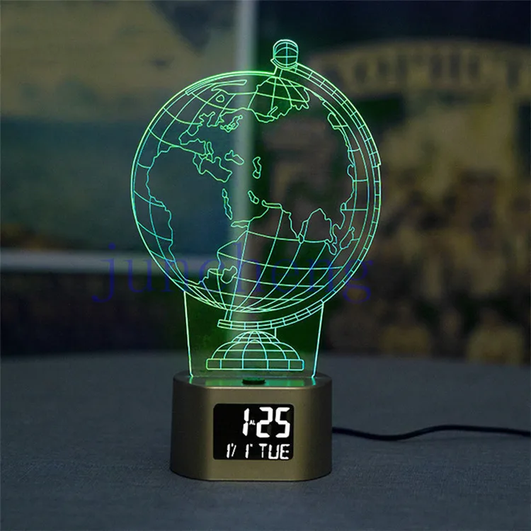 Clock night light 3D LED Night Light Base Creative 3D Signs illusion Night Lamp ABS LED Lighting Base for Acrylic
