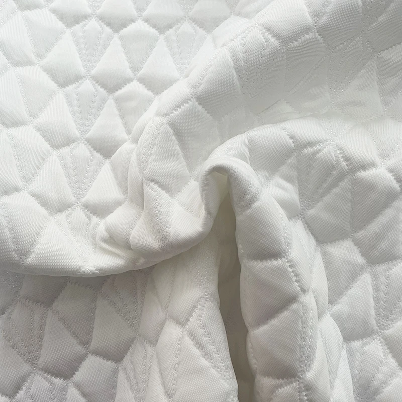 Haichun Home Textiles Fabric PE Small Diamond Pattern Knitted Solid Color Cooling Mattress Fabric