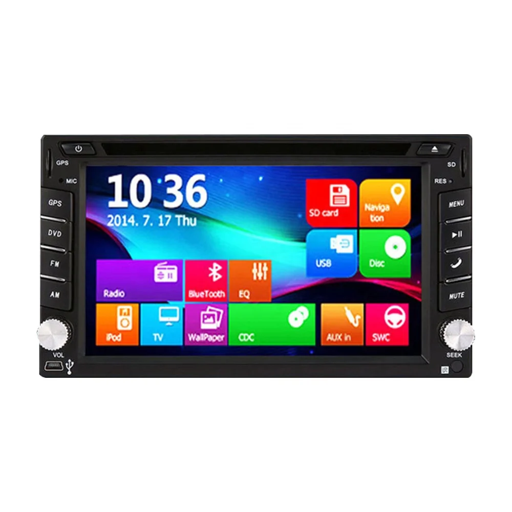 SHIYANG Manufacturer 178 AM FM Auto Radio Audio BT 6.2 inch MP5 2Din Universal Player Car DVD CD