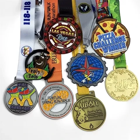 Cheap Price Medal Manufactures Antique Gold Plated Custom Design Sports Race Award Medals