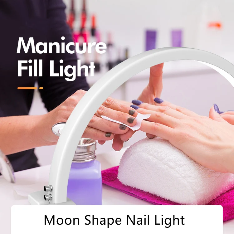 Professional 40W Led Lash Lights Led Moon Tattoo Led Light With Floor Stand For Nail Beauty Salon