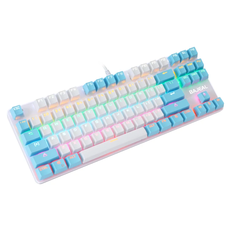 Factory direct sales bajeal K100 87 keys 60mechanical keyboard RGB/LED gaming keyboard laptop gaming