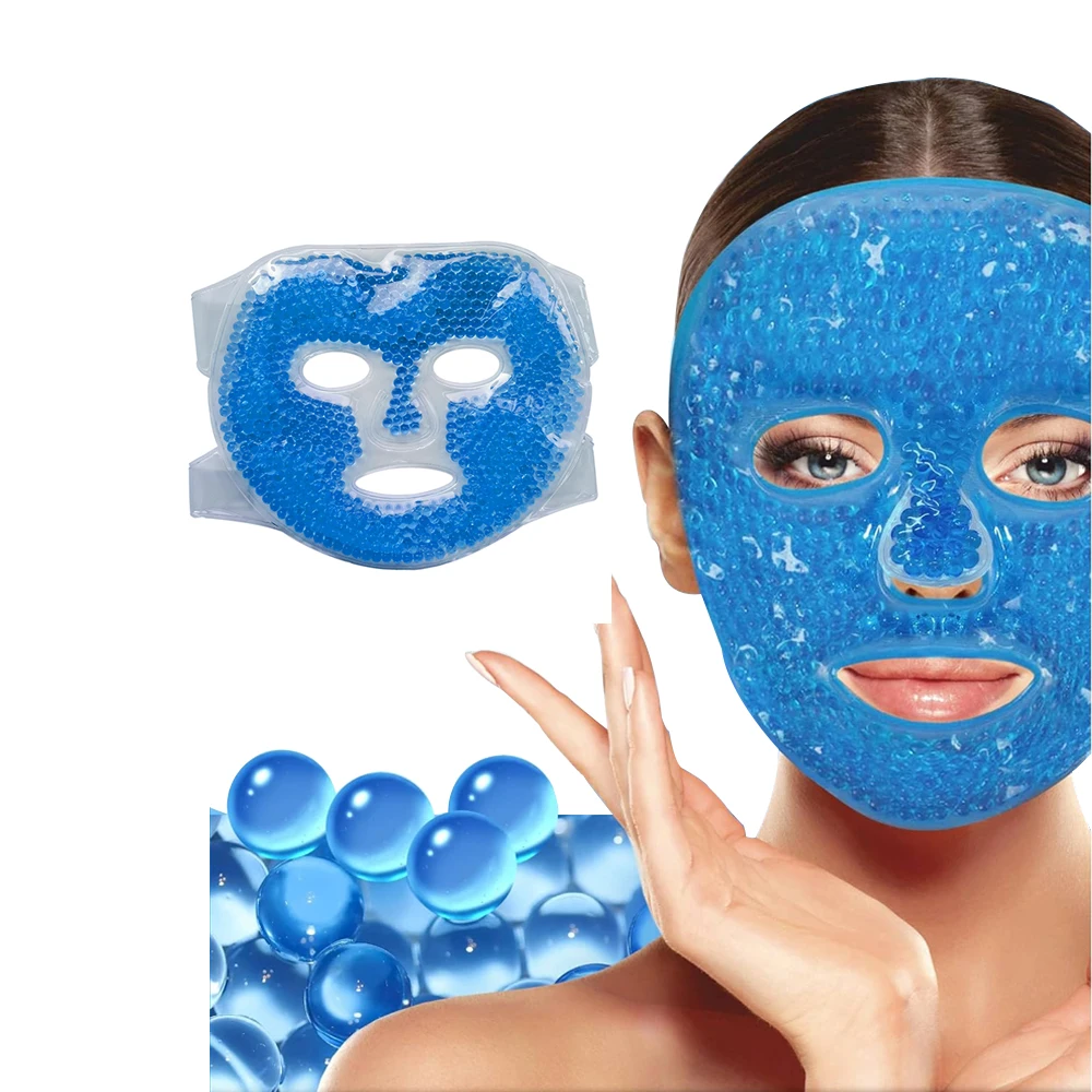 Cold Face Eye Mask Ice Pack Reduce Face Puff Dark Circles Gel Beads Hot Heat Cold Compress Pack