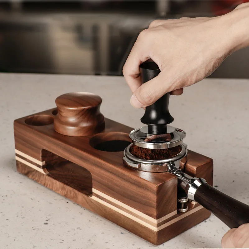 Portafilter Stand 5 holes Wood Coffee Filter Tamper Holder