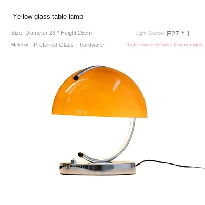 Vintage Nordic Modern Simple Bedside Lamp Ancient Bauhaus Style Table Lamp Glass Body South Korea Bedroom Ins Pudding Reading