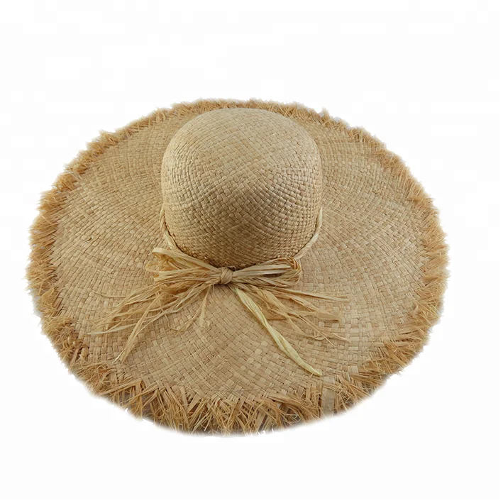 custom wholesale handmade natural grass raffia straw hat body Floppy straw hat body