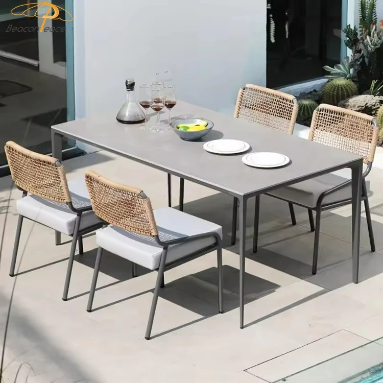 Outdoor leisure courtyard rattan chairs villa terrace garden high-end rattan chair for restaurant