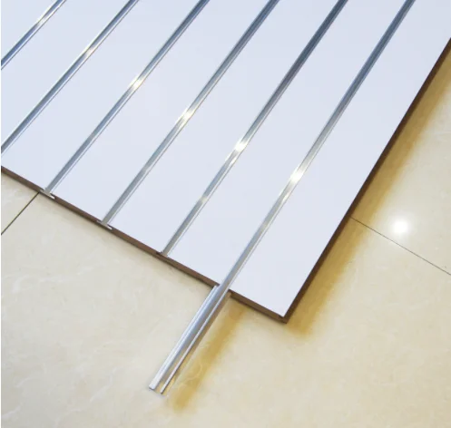 Slatwall MDF Slotted Board /15mm 18mm PVC Surface Slot Slat Wall Panel with Metal Hooks